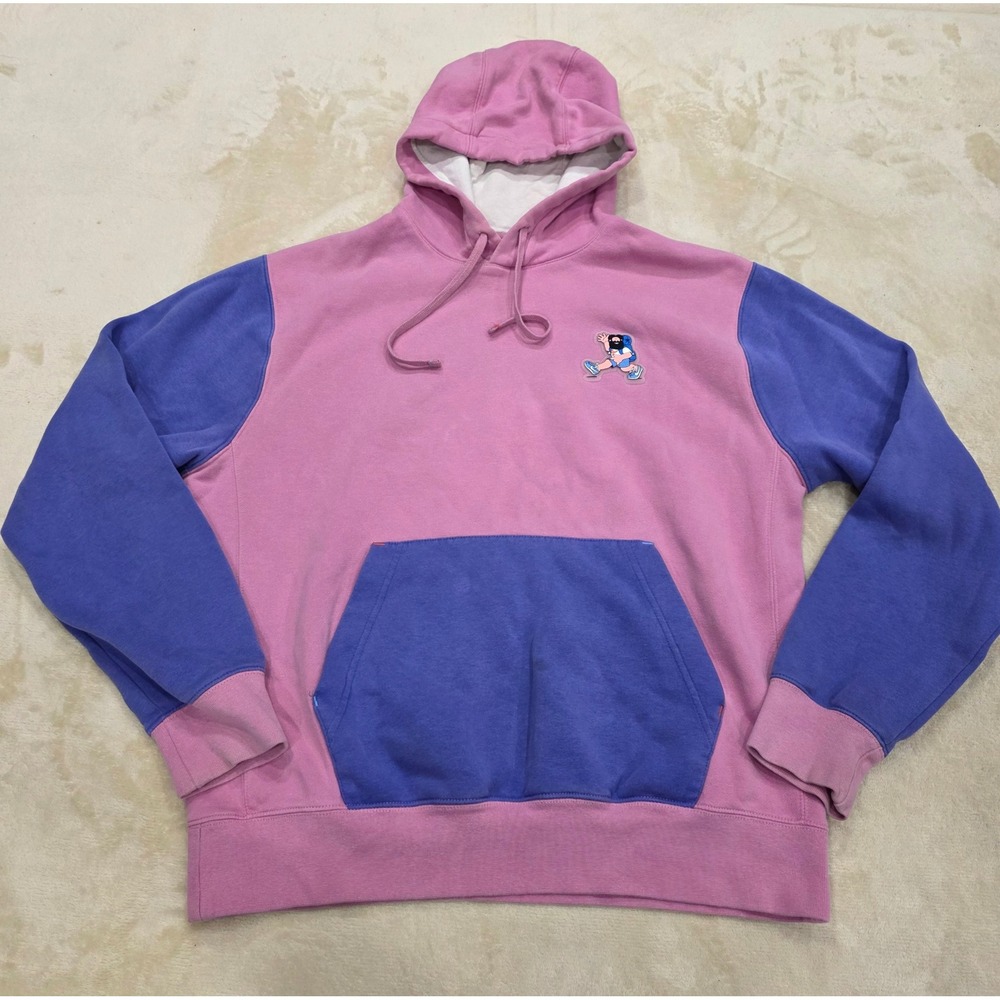Nike Sportswear Hiker Club Hoodie Pink Purple Colorblock Graphic Size M READ